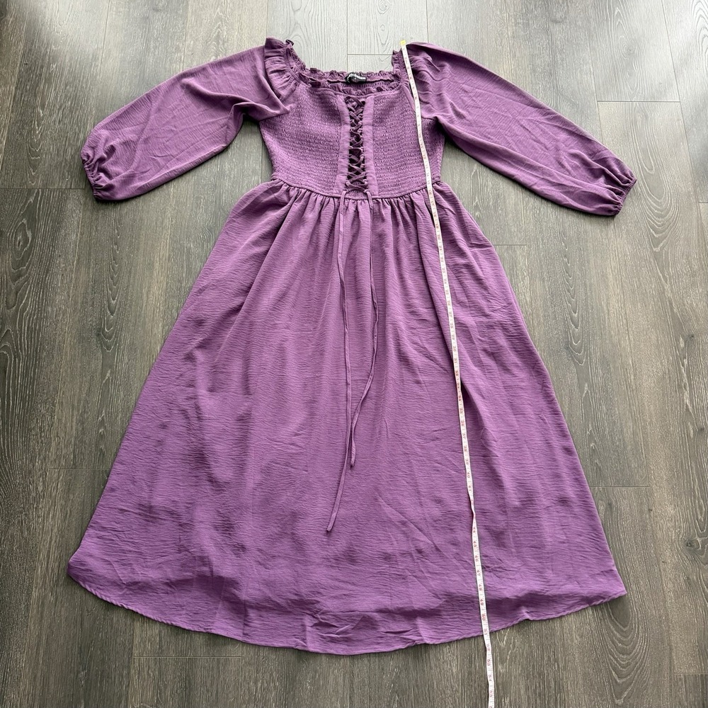 Scarlet Darkness Corset Renaissance Victorian Dress Large Purple Festival Witchy - Picture 7 of 9